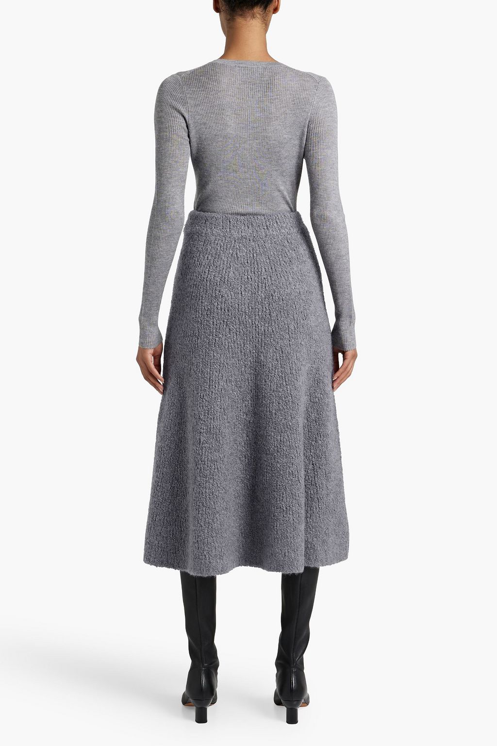 GABRIELA HEARST Pablo cashmere and silk-blend bouclé midi skirt