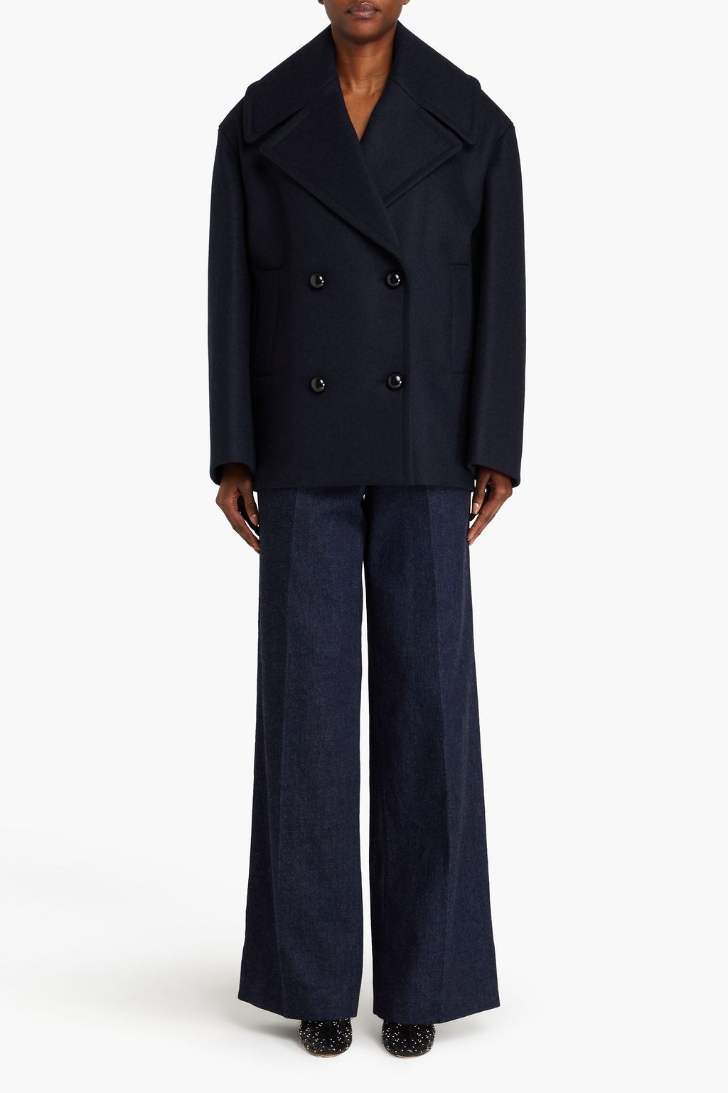 ALAÏA Double-breasted wool-felt coat