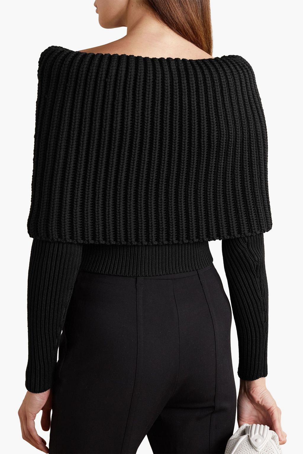 ALAÏA Detroit off-the-shoulder ribbed-knit sweater