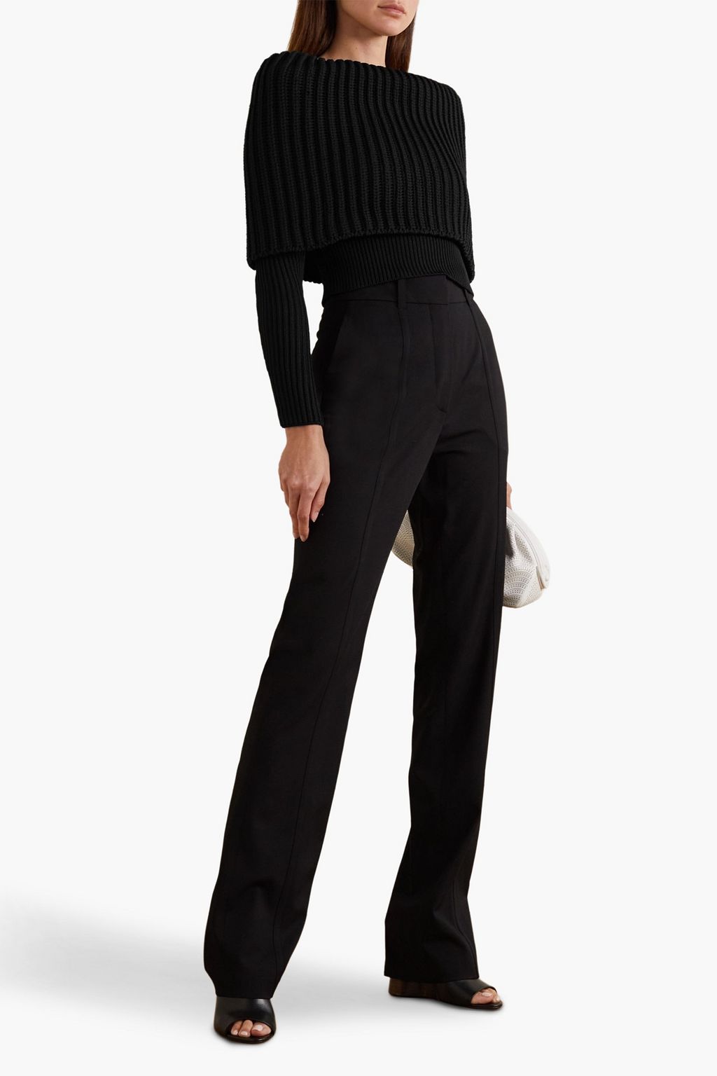 ALAÏA Detroit off-the-shoulder ribbed-knit sweater