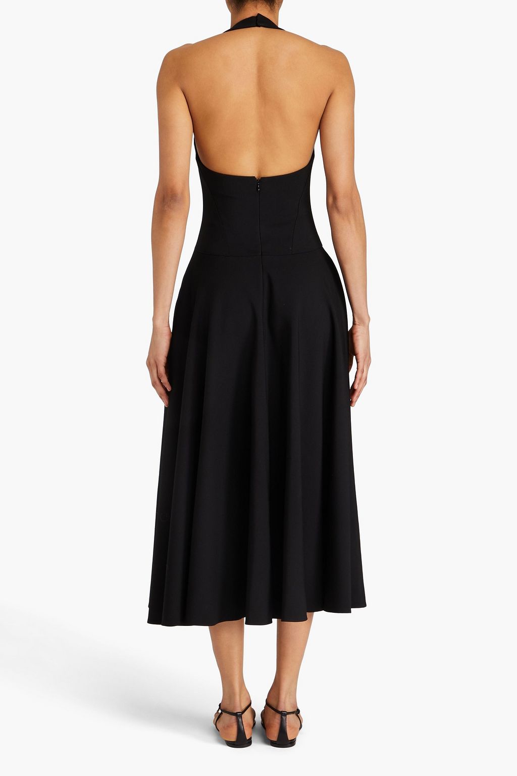 ALAÏA Wool-blend halterneck midi dress