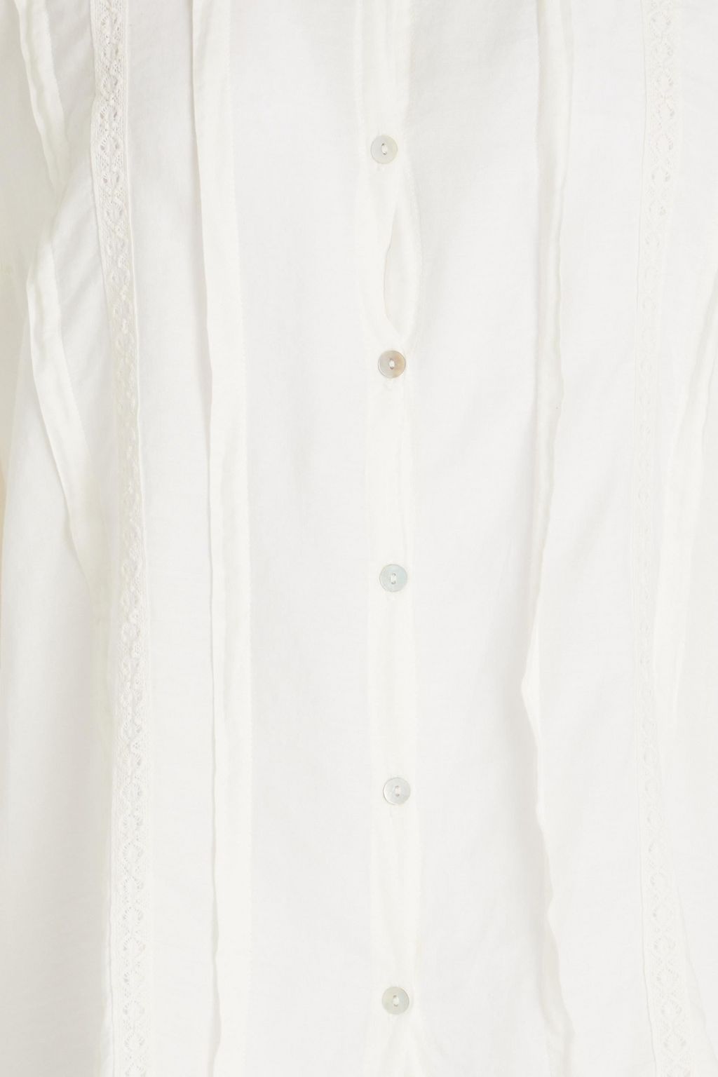 BA&SH Embroidered cotton-voile shirt