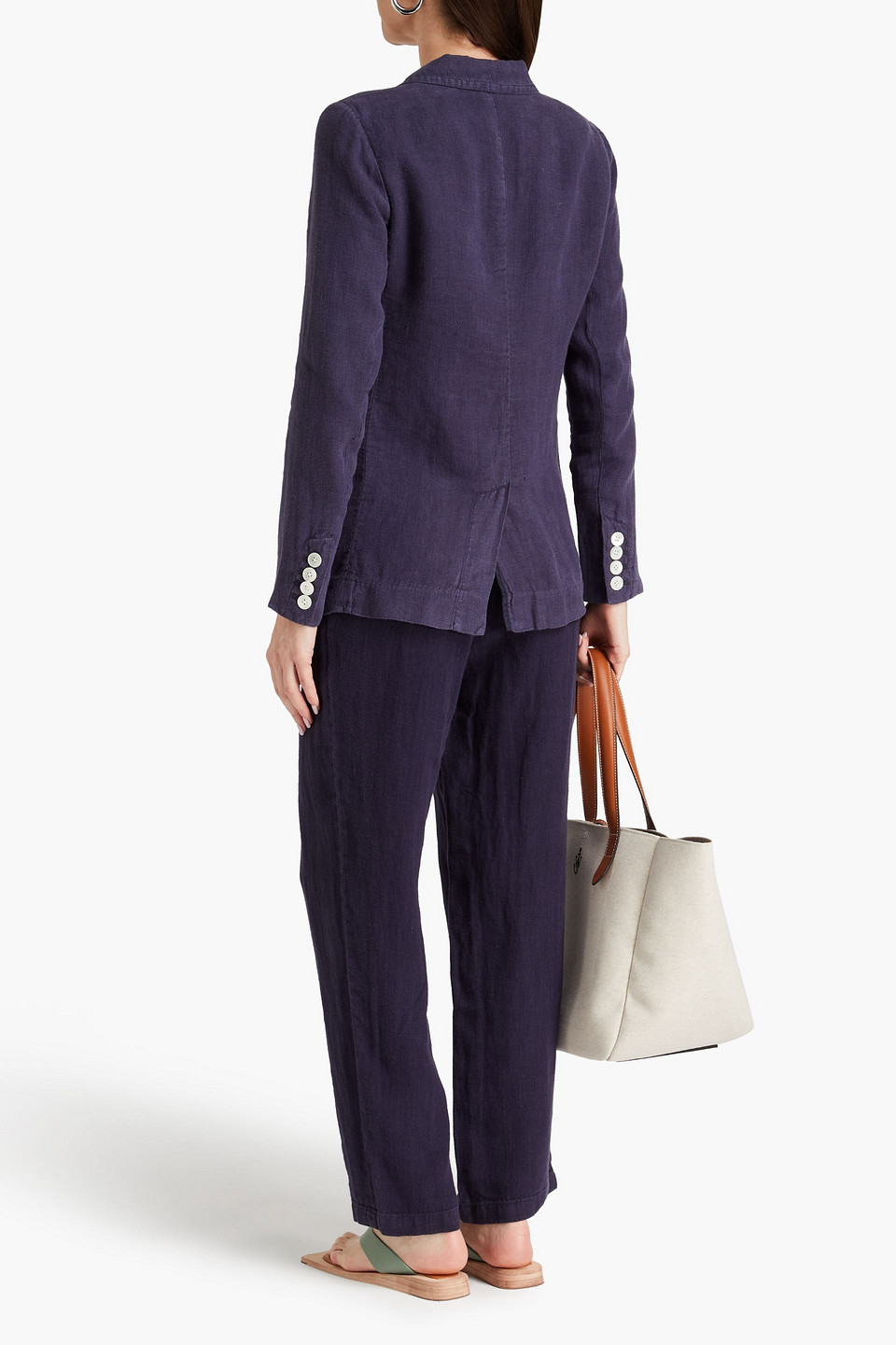 Alex Mill Linen-canvas Blazer In Navy