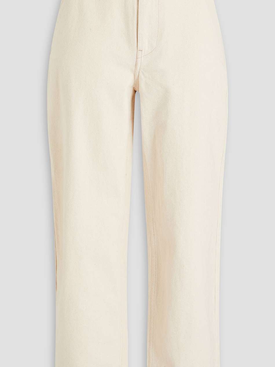 high-rise straight-leg jeans