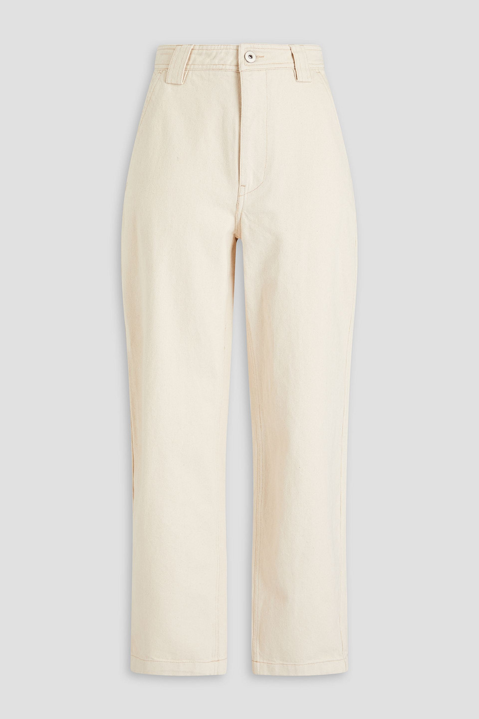 High-rise straight-leg jeans