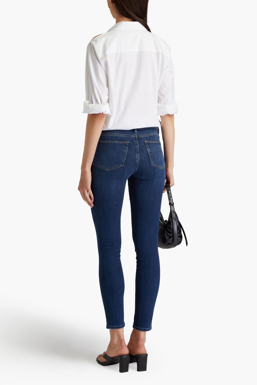 FRAME بنطلون جينز Le High Skinny بأرجل ضيقة وخصر مرتفع