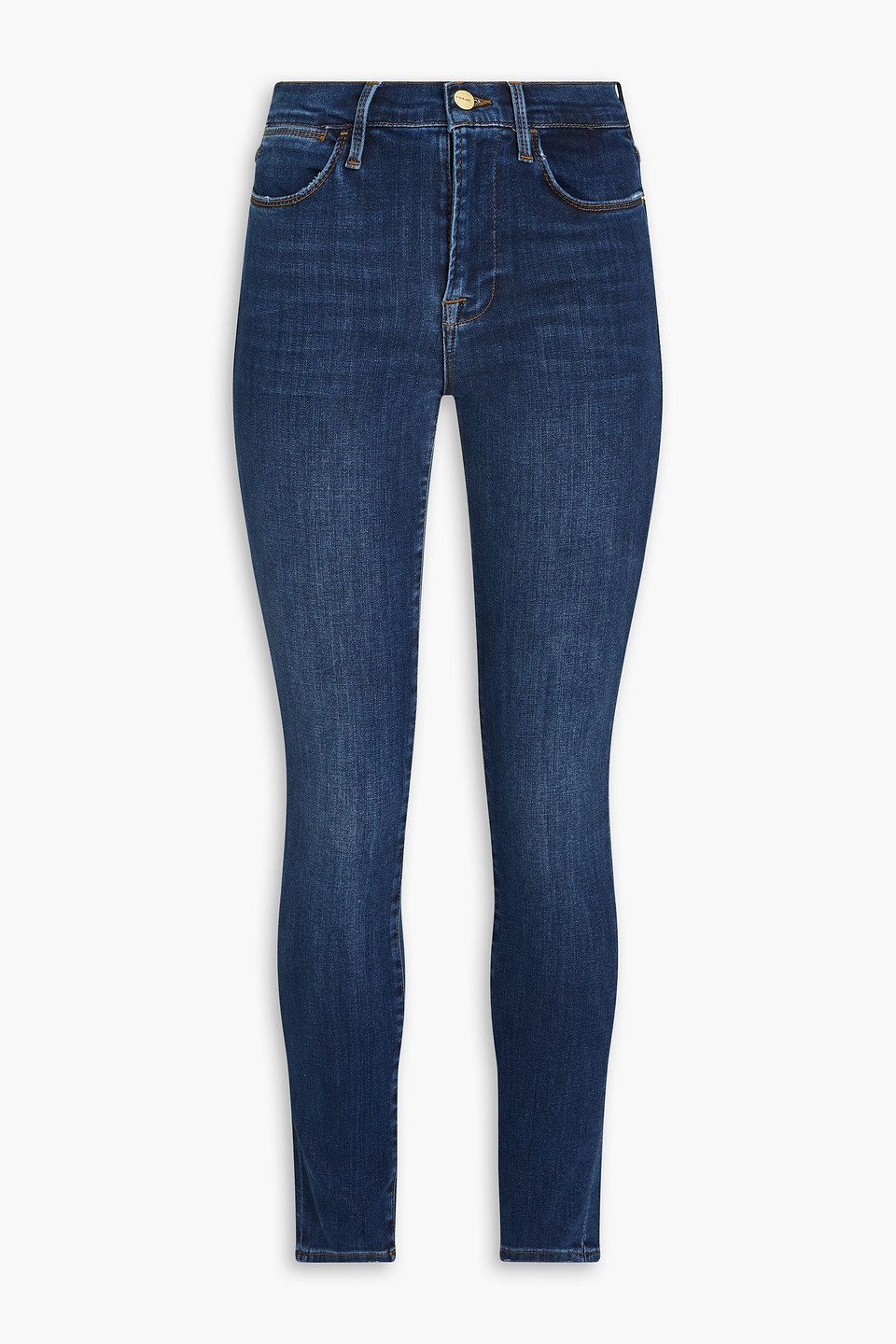 Frame Le High Skinny High-rise Skinny Jeans In Dark Denim