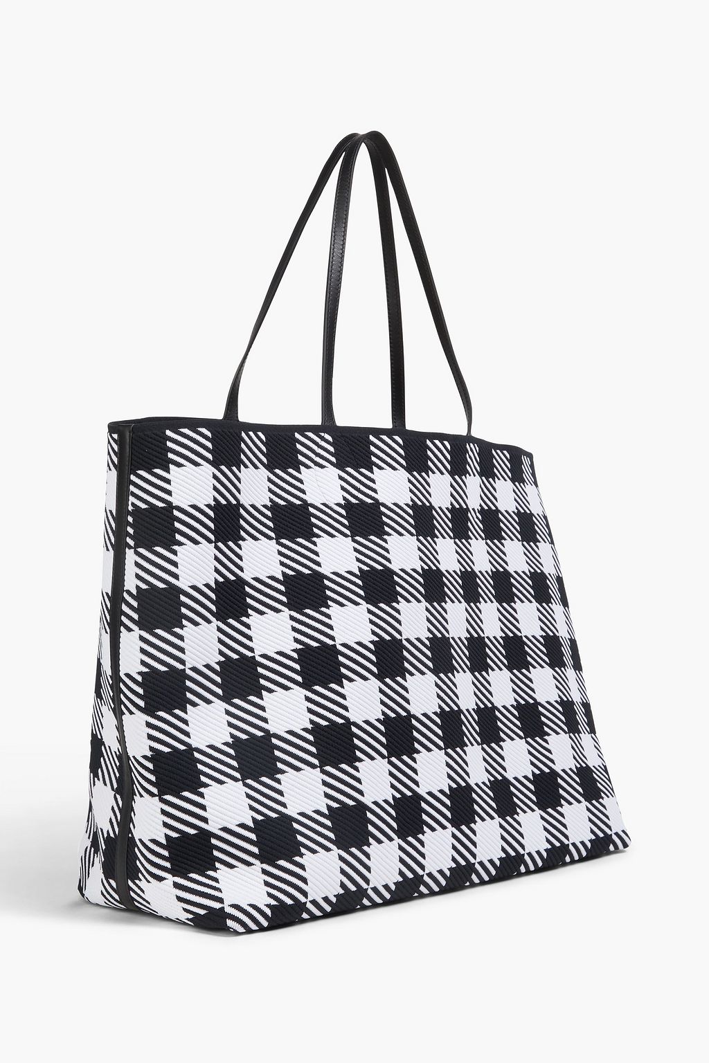ALAÏA Checked jacquard-knit tote