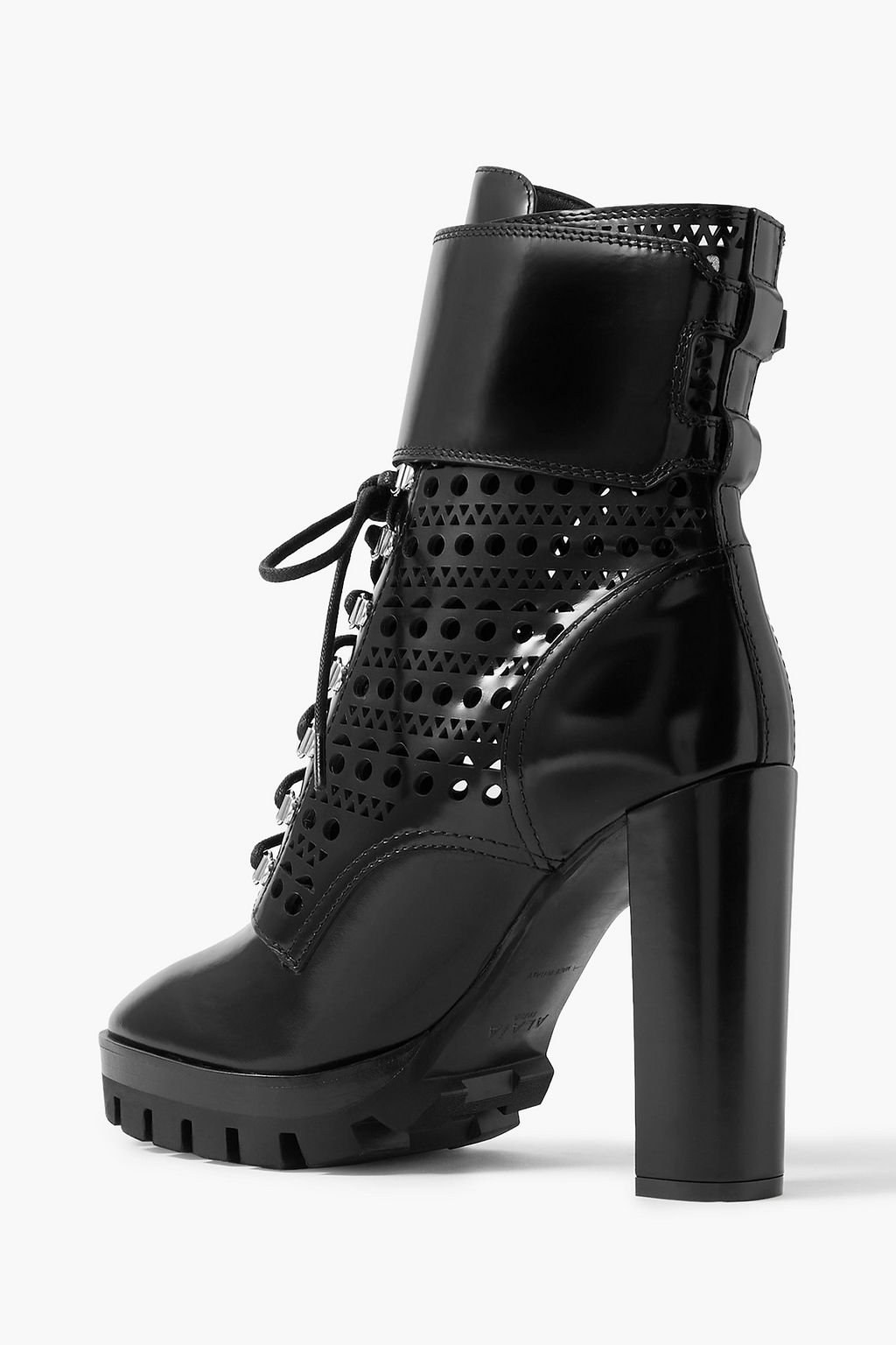 ALAÏA Laser-cut leather ankle boots