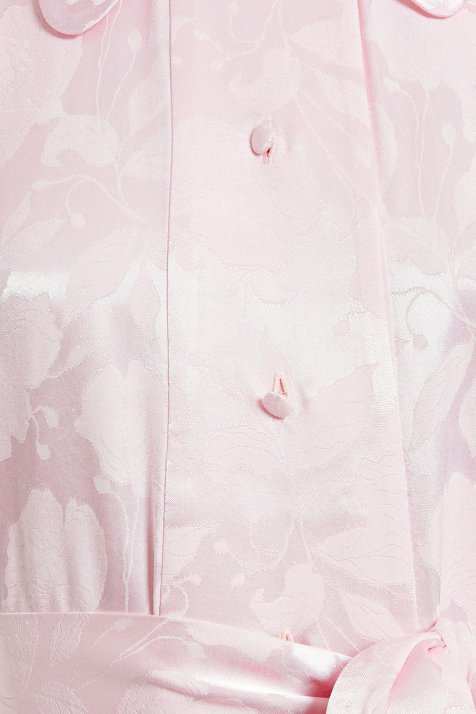 Shop The Vampire's Wife Belted Jacquard Shirt In Pink