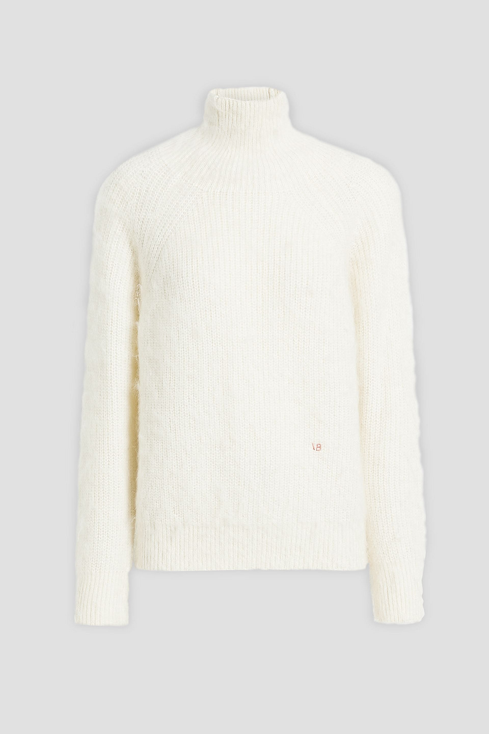 Victoria Beckham Ribbed-knit Turtleneck Sweater In Ivory