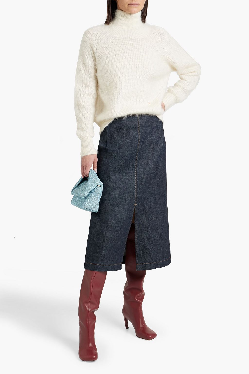 VICTORIA BECKHAM Ribbed-knit turtleneck sweater