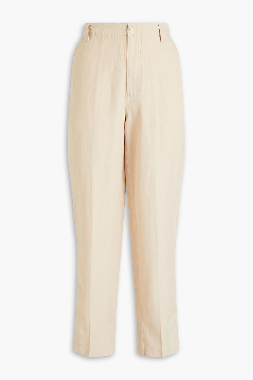 Alex Mill Kennedy Linen, Tencel™ And Cotton-blend Twill Tapered Trousers In Sand