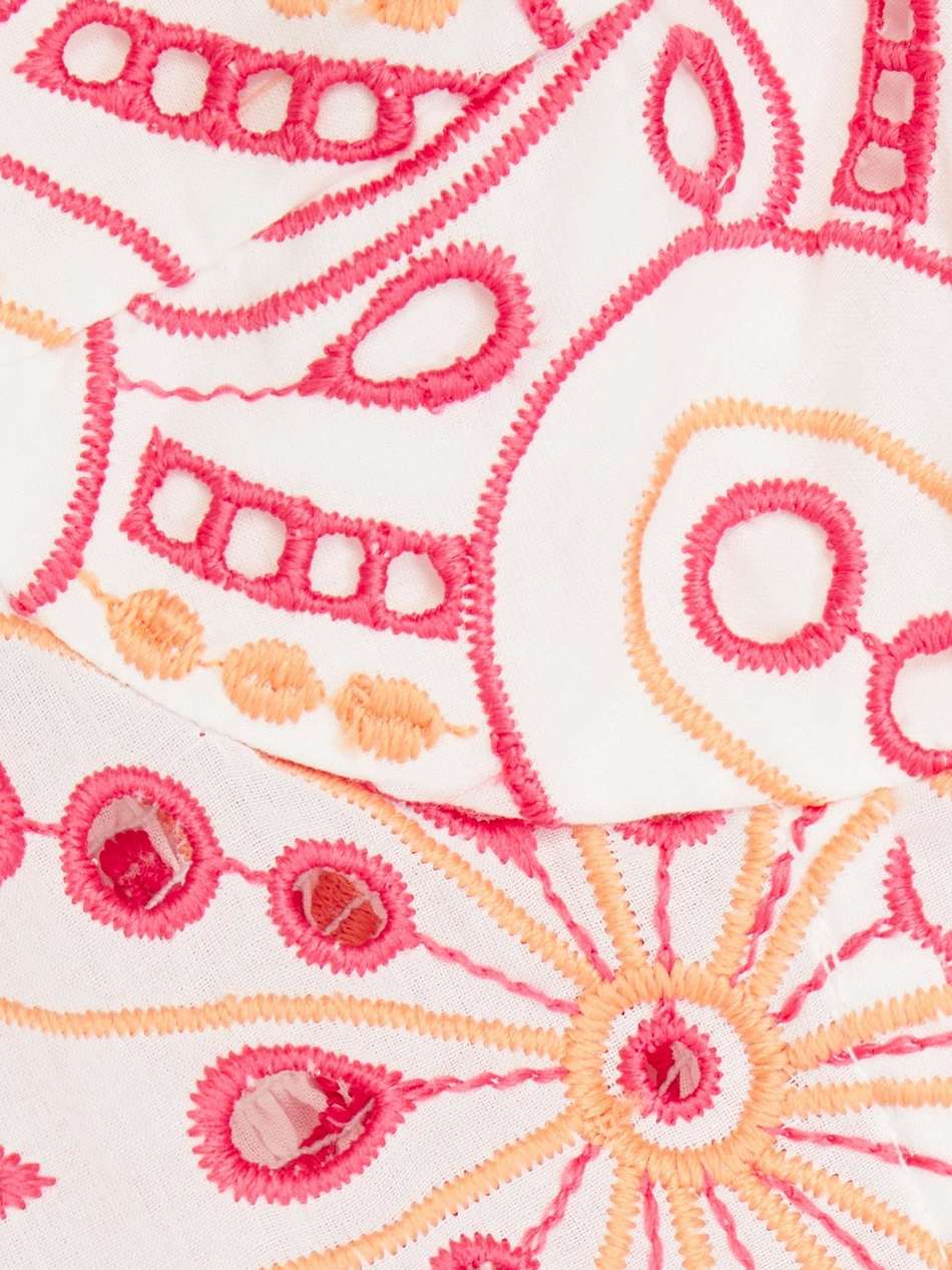 lana tiered broderie anglaise cotton-blend midi dress