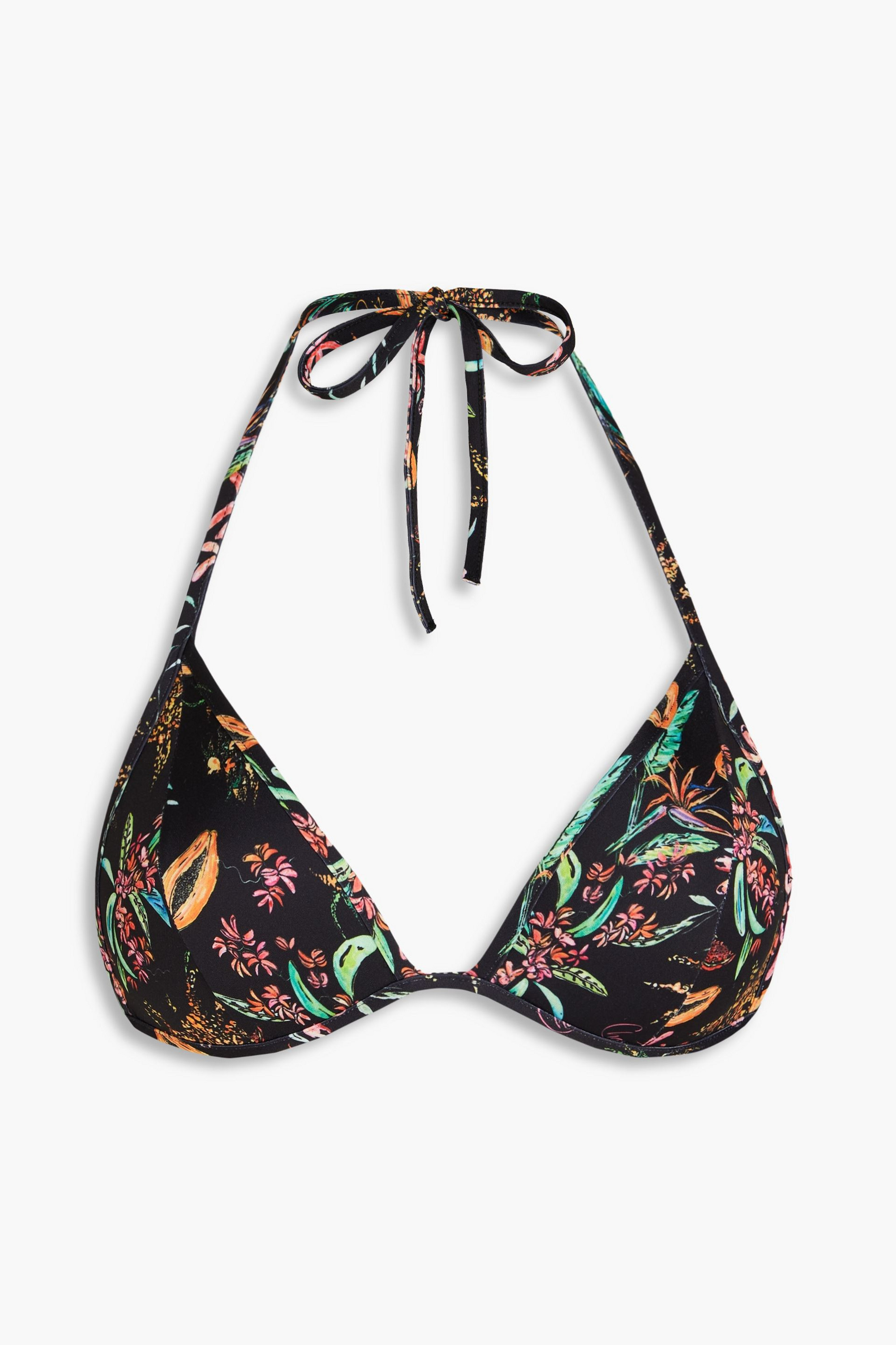 Charo Ruiz Ibiza Printed triangle bikini top thumbnail