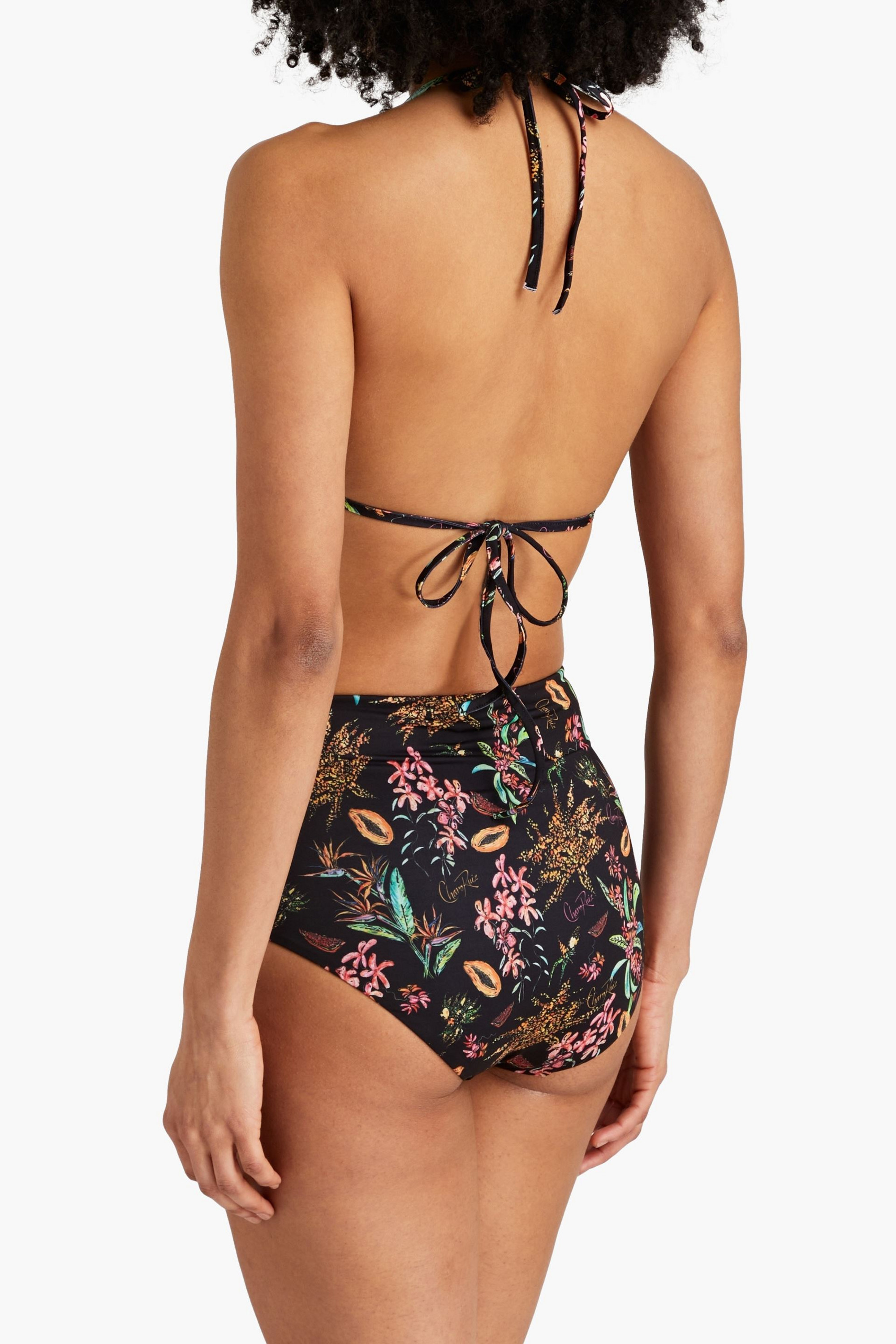 Charo Ruiz Ibiza Printed high-rise bikini briefs thumbnail
