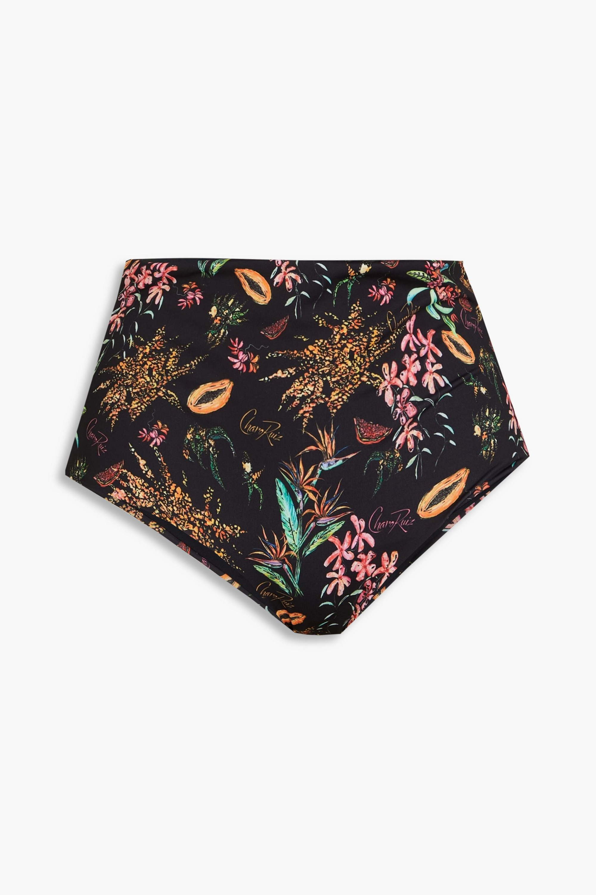 Charo Ruiz Ibiza Printed high-rise bikini briefs thumbnail