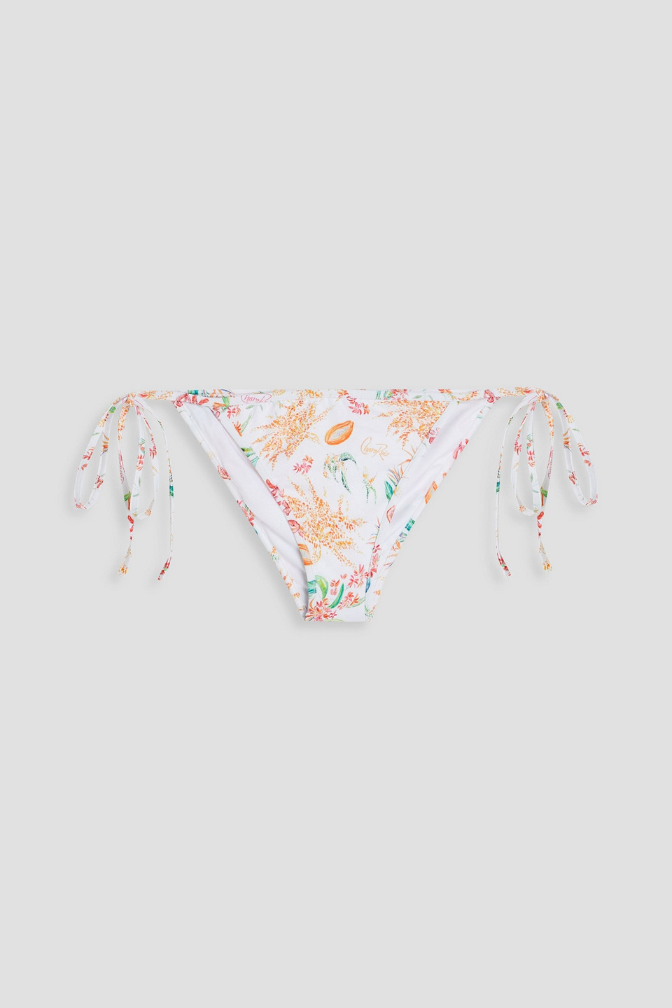 Printed low-rise bikini briefs