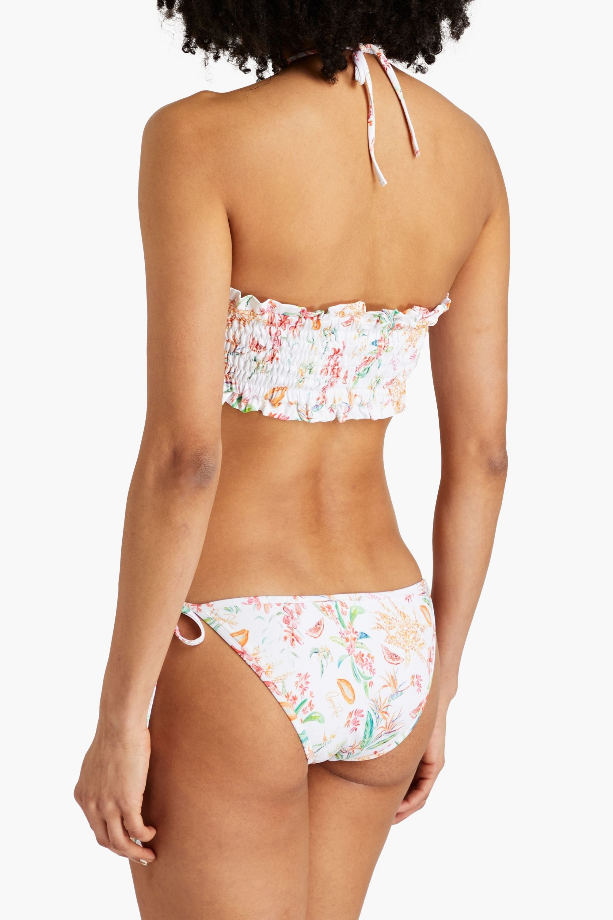 Charo Ruiz Ibiza Shirred bandeau bikini top thumbnail