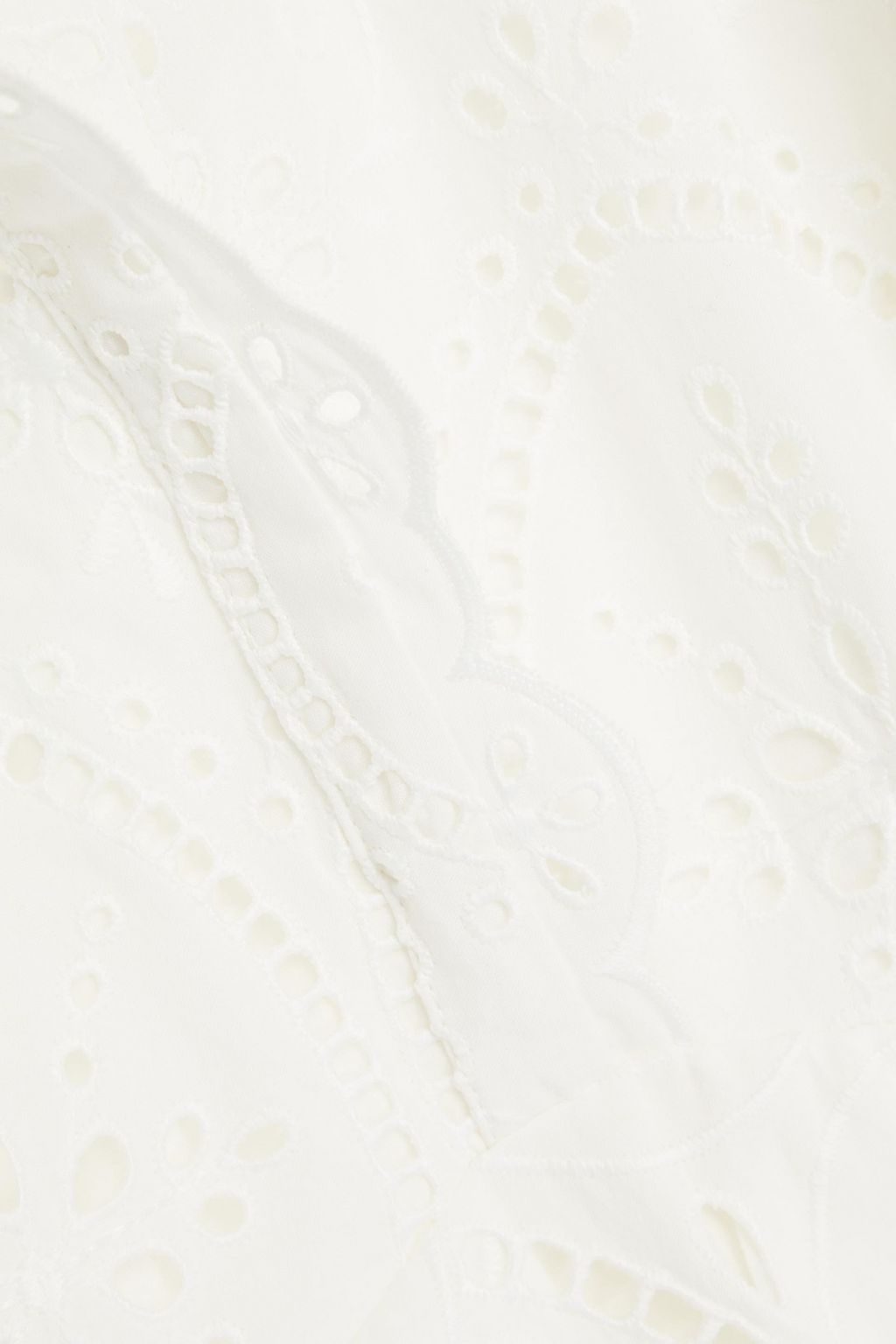 CHARO RUIZ IBIZA Franca pleated broderie anglaise cotton-blend mini dress