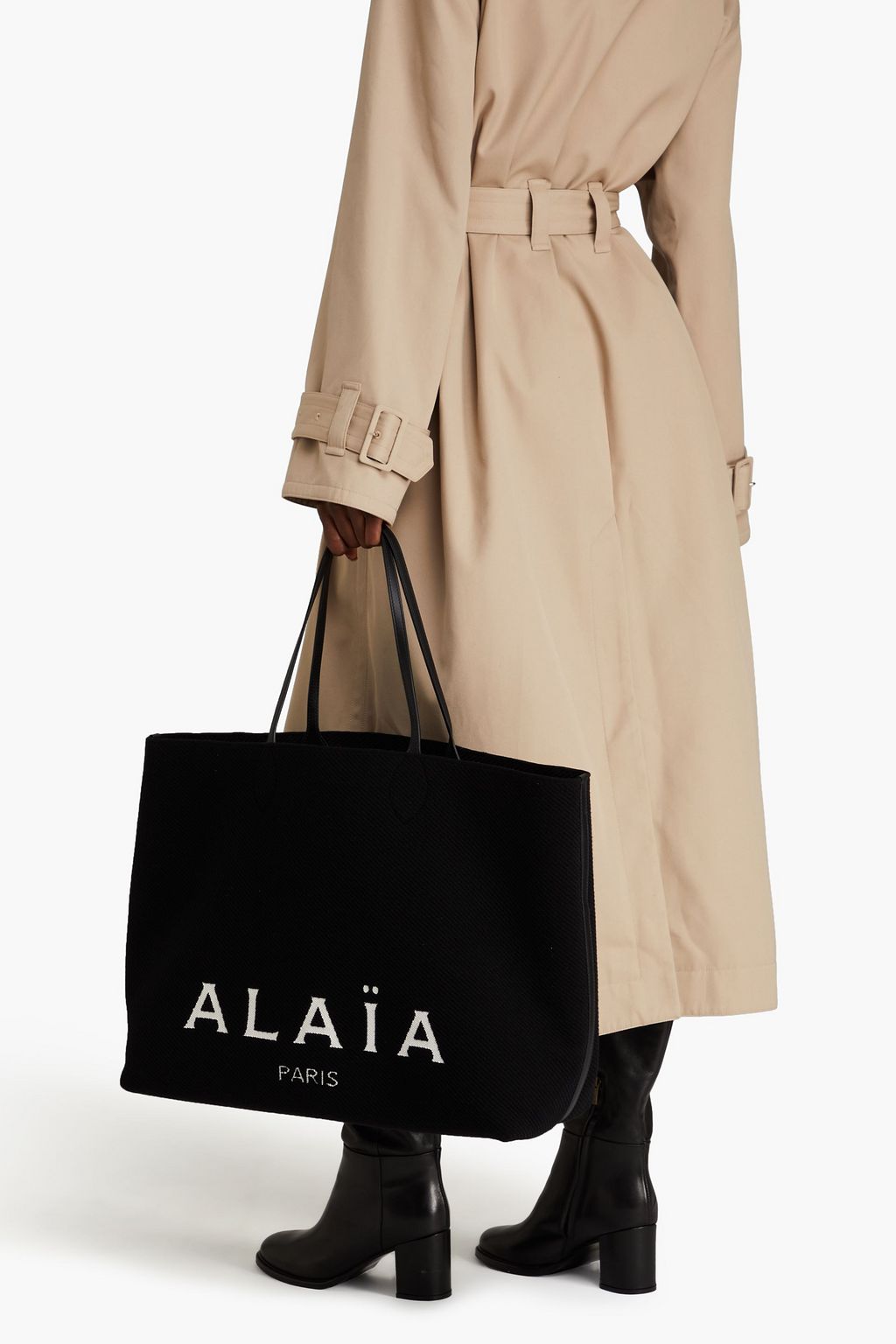 ALAÏA Jacquard-knit tote