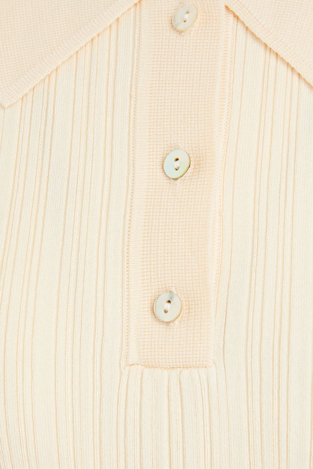HOLZWEILER Ribbed-knit polo sweater