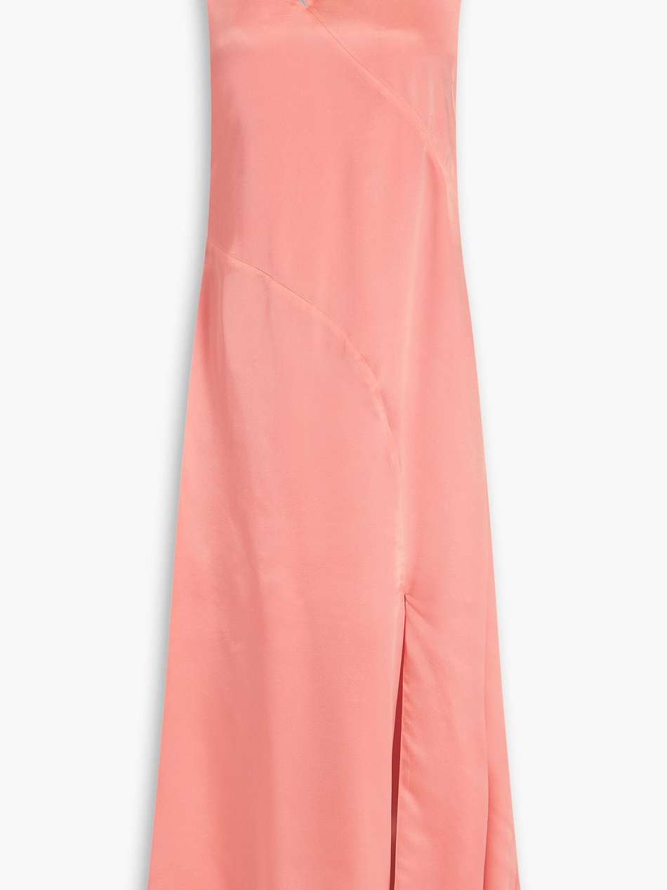 cutout silk-satin midi dress