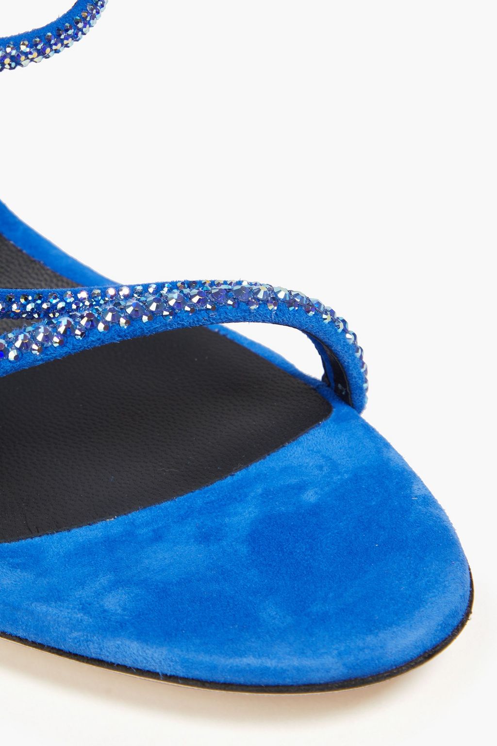 GIUSEPPE ZANOTTI حذاء ميول مصنوع من جلد السويد ومزين بالكريستال
