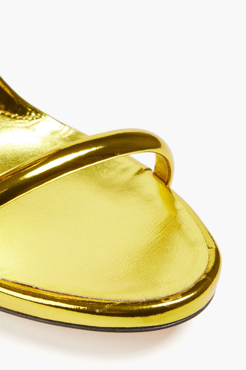 GIUSEPPE ZANOTTI صندل "هارموني" من الجلد العاكس
