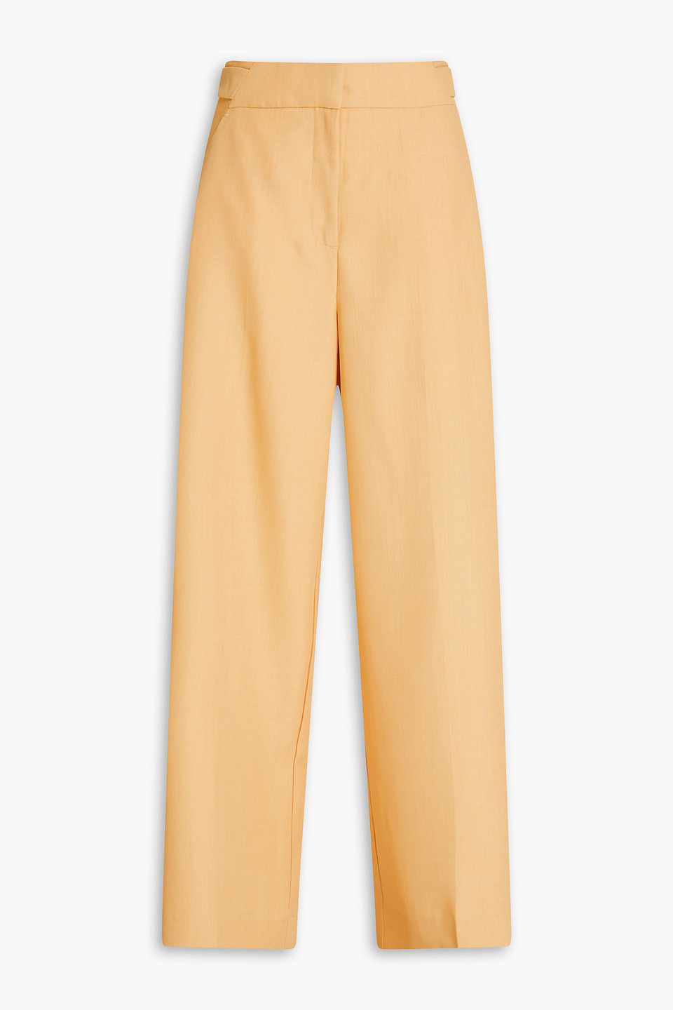 Twill wide-leg pants