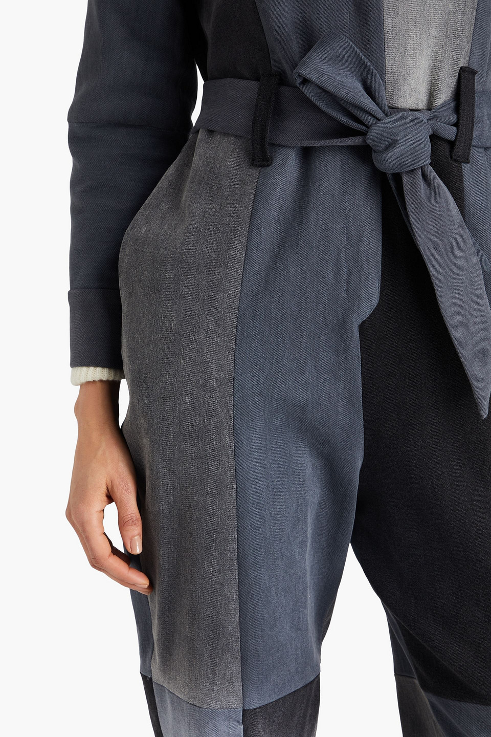 E.L.V. DENIM X THE OUTNET THE PATCHWORK DENIM JUMPSUIT
