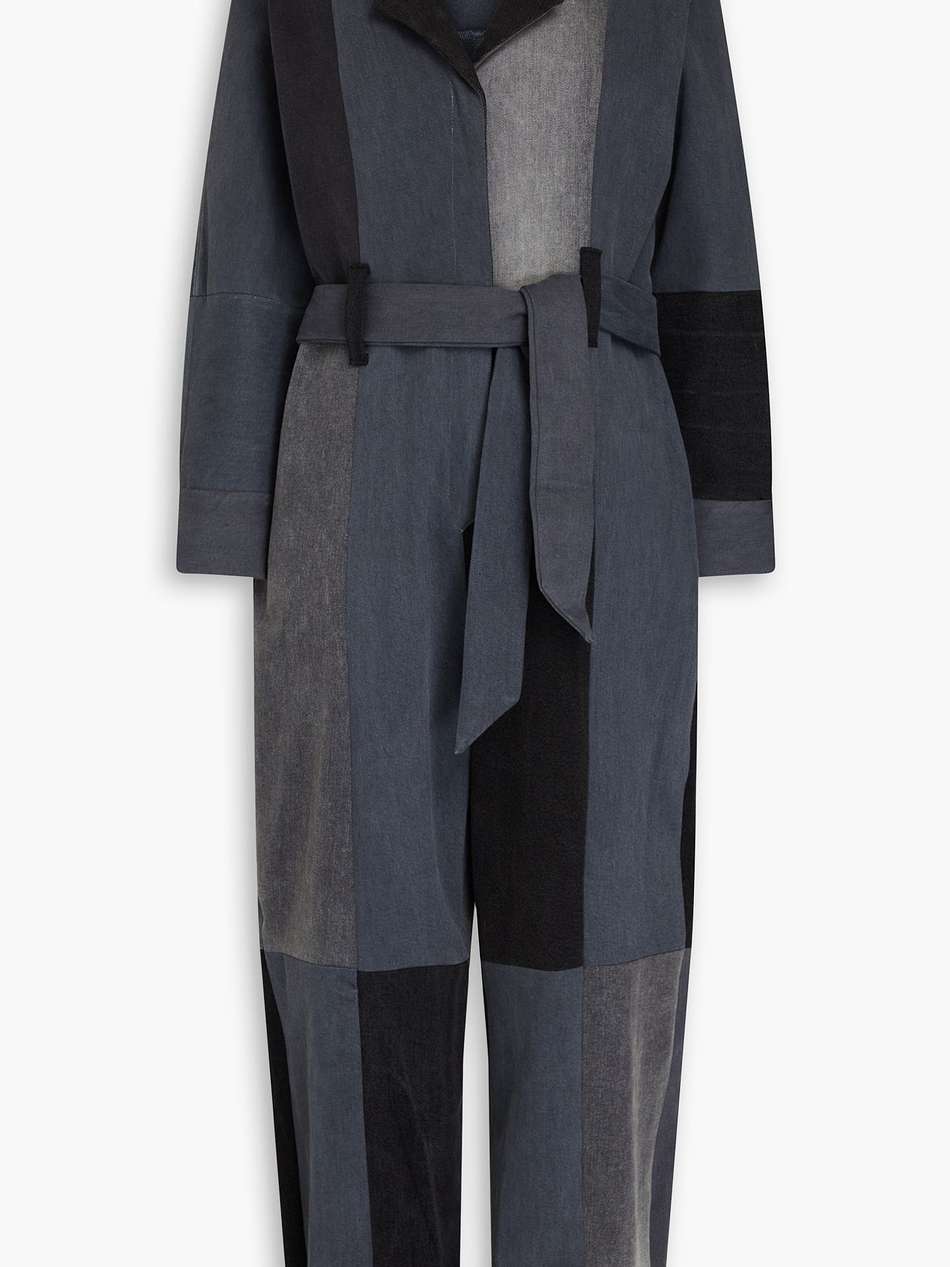 the patchwork denim jumpsuit