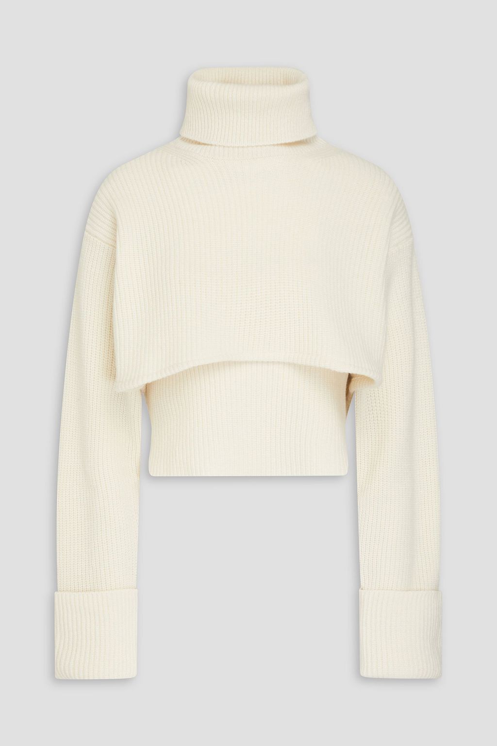 E.L.V. DENIM X THE OUTNET The Chunky ribbed cashmere turtleneck sweater and top set THE OUTNET
