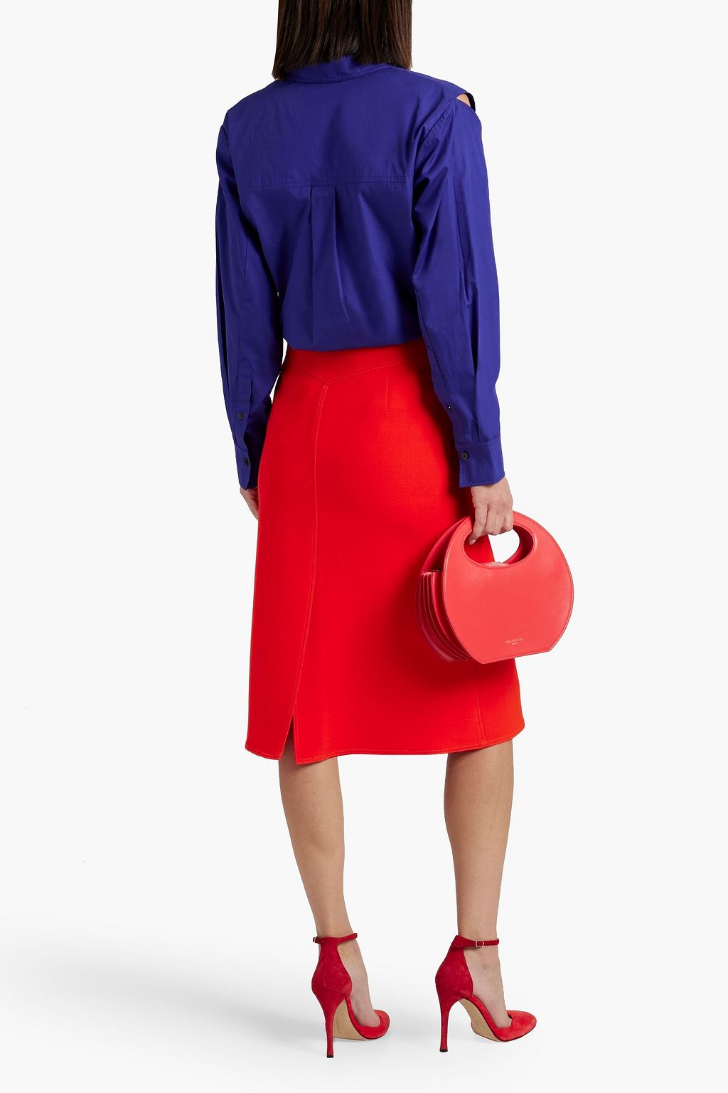 VICTORIA BECKHAM Cutout cotton-poplin shirt