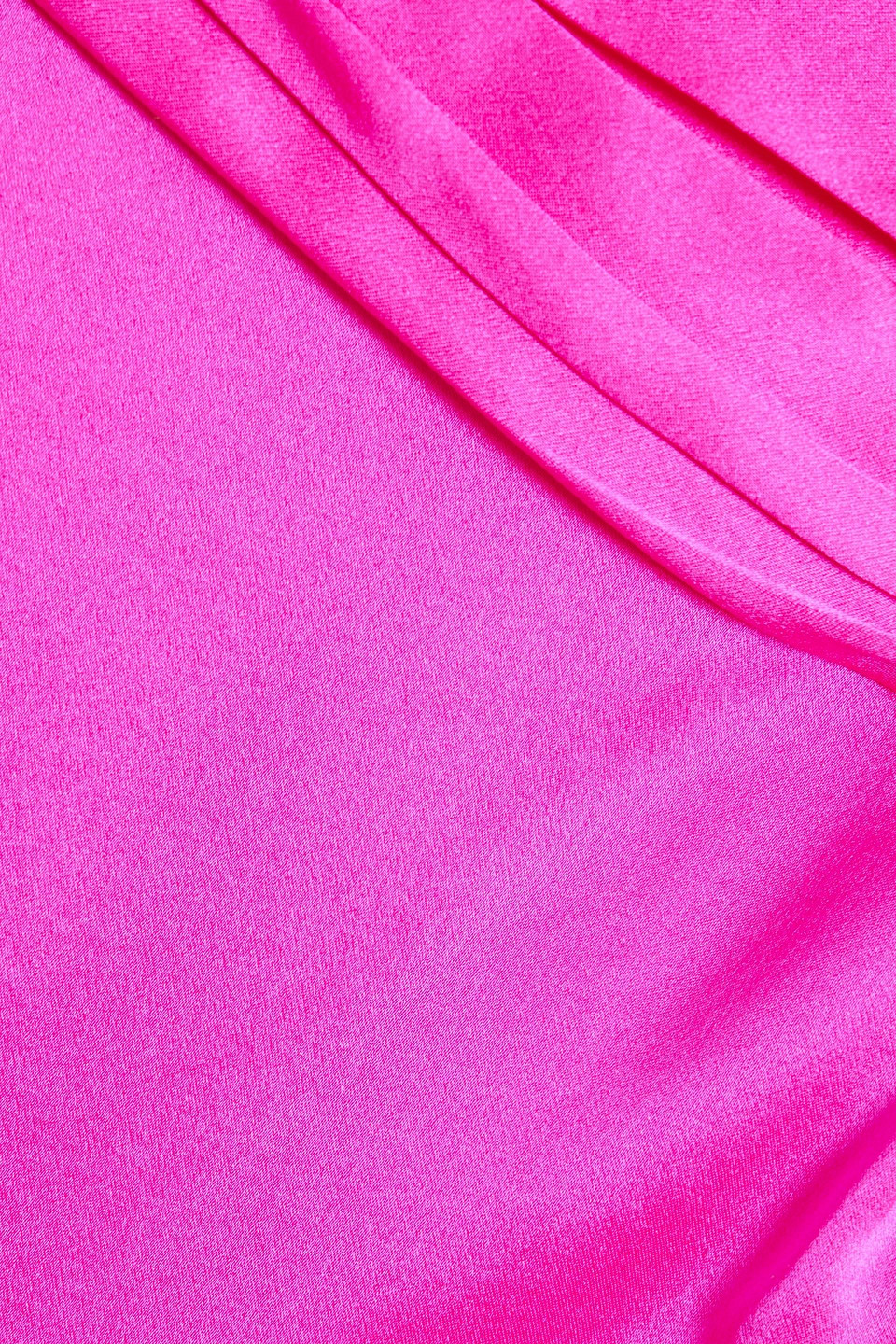 Nicholas Skyler Draped Silk-satin Midi Dress In Bright Pink