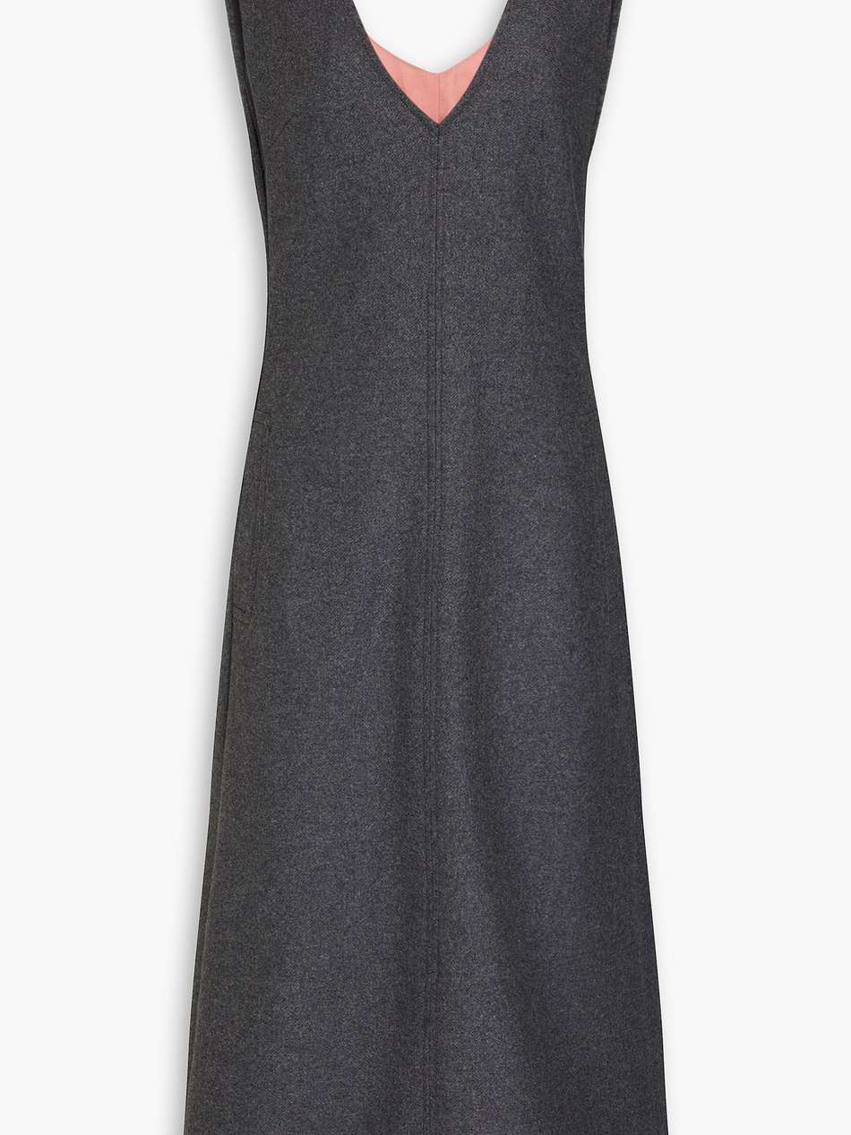 the tunic wool-flannel midi dress