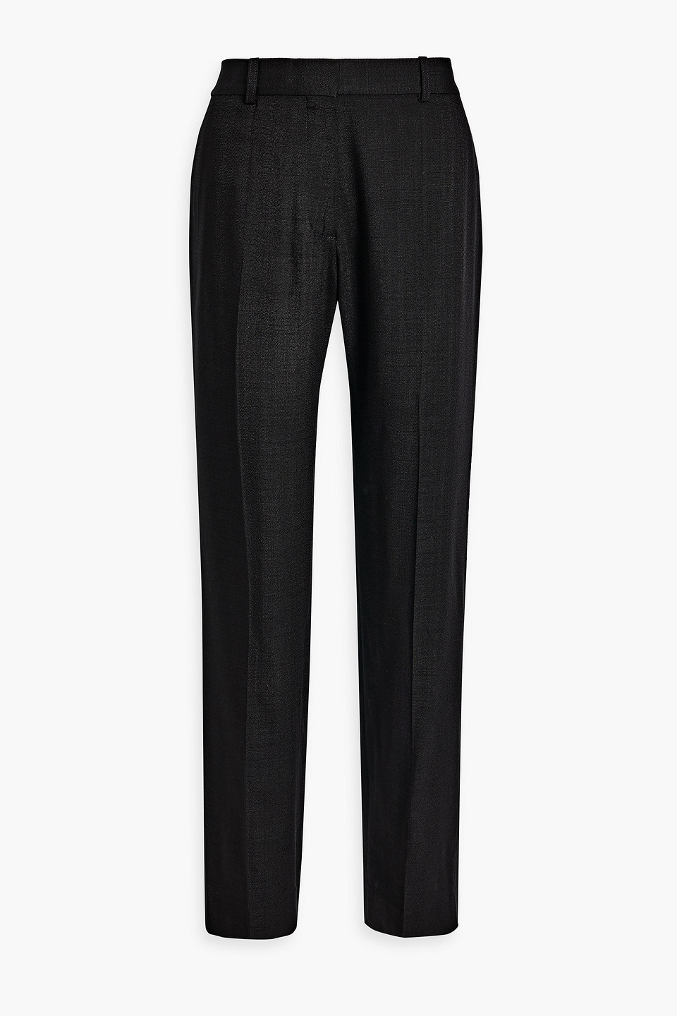 Victoria Beckham Grain De Poudre Slim-leg Pants In Black