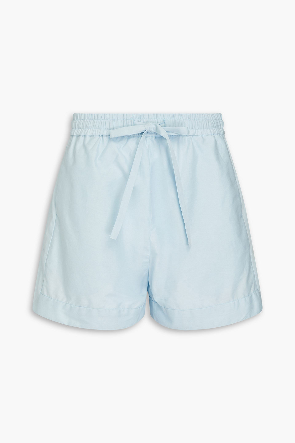 E.l.v. Denim X The Outnet The Cotton-poplin Shorts In Sky Blue