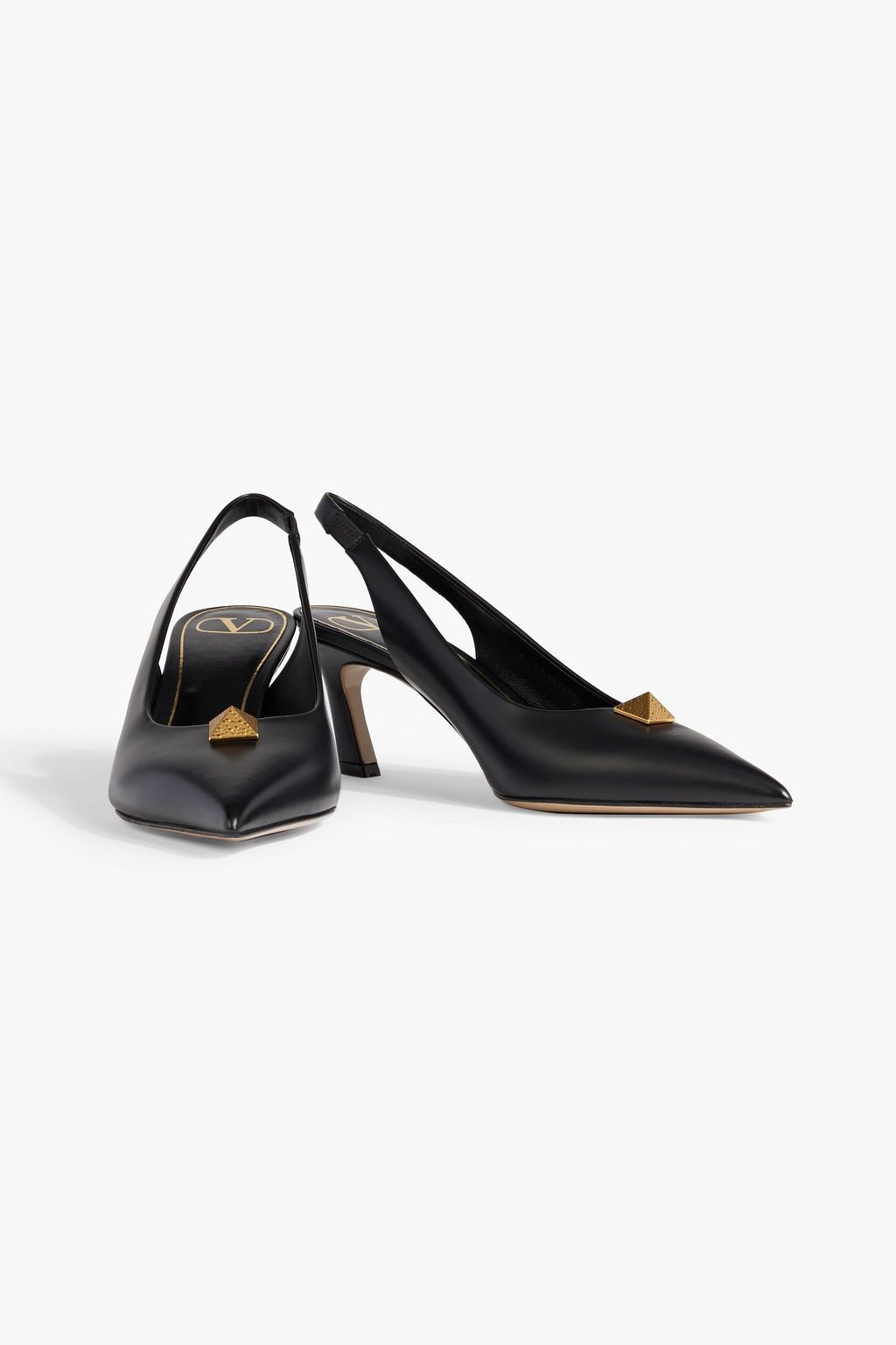 VALENTINO GARAVANI Roman Stud leather slingback pumps | THE OUTNET