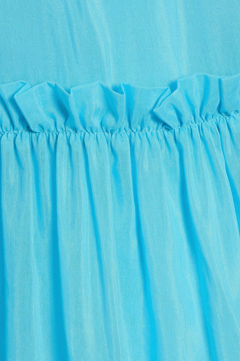 NICHOLAS Shirred cotton and silk-blend voile maxi dress