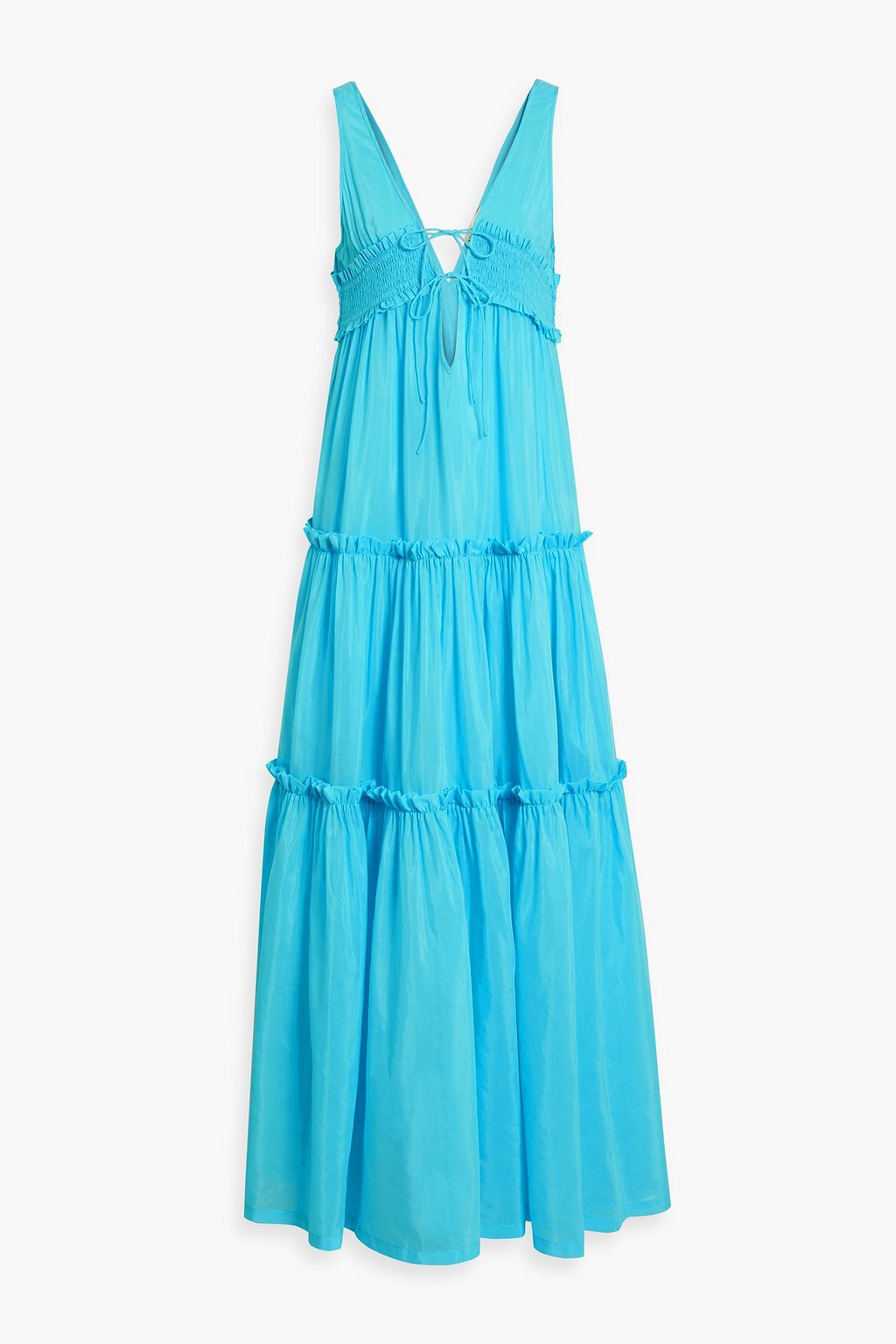 NICHOLAS Myla shirred cotton and silk-blend voile maxi dress | THE OUTNET