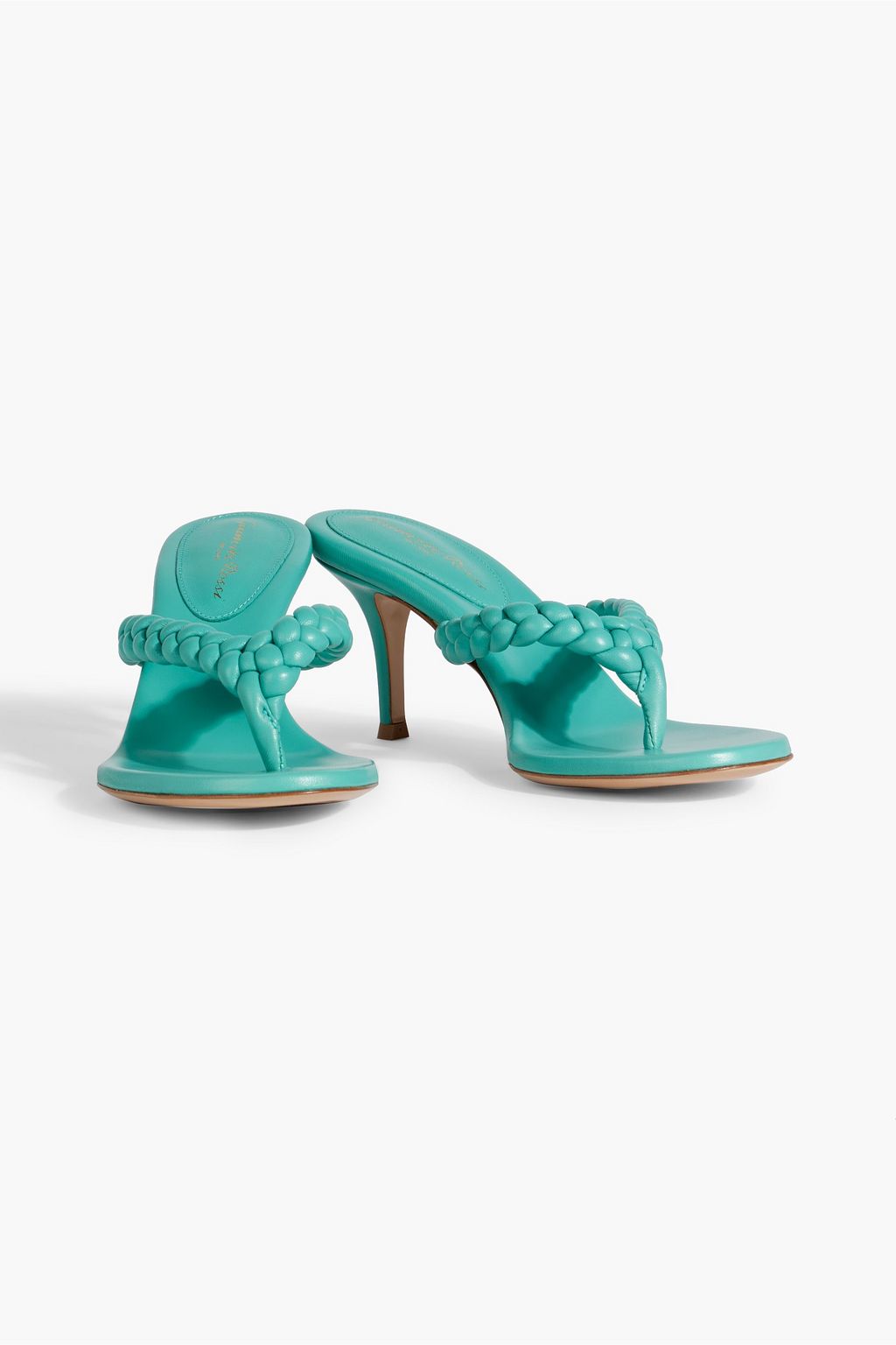 GIANVITO ROSSI Tropea Mules aus geflochtenem Leder