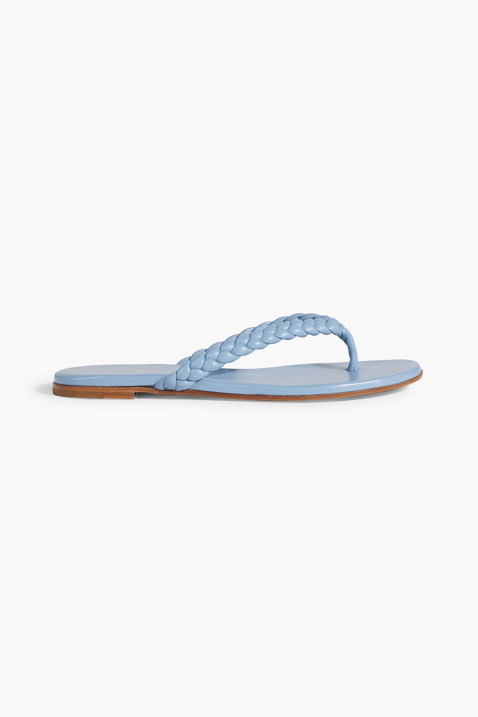 靴 Gianvito Rossi TROPEA 05 Gianvito Rossi Tropea 05 Braided Leather Sandals In Light Blue
