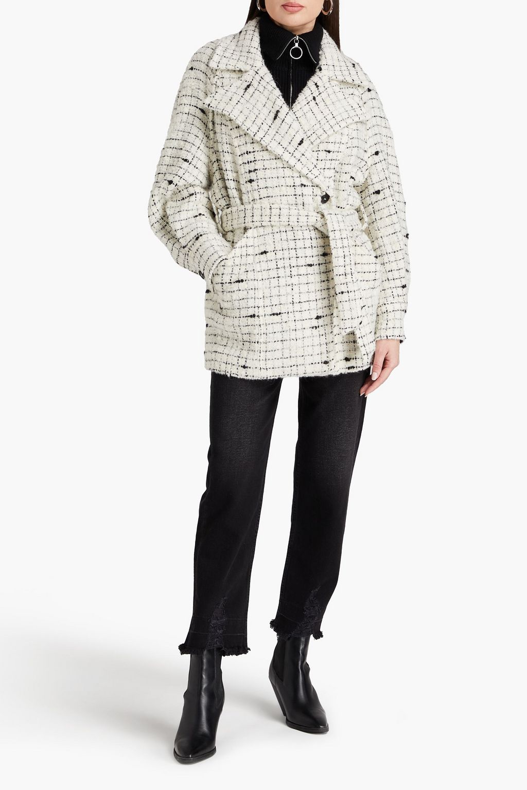 IRO Bouclé-tweed coat