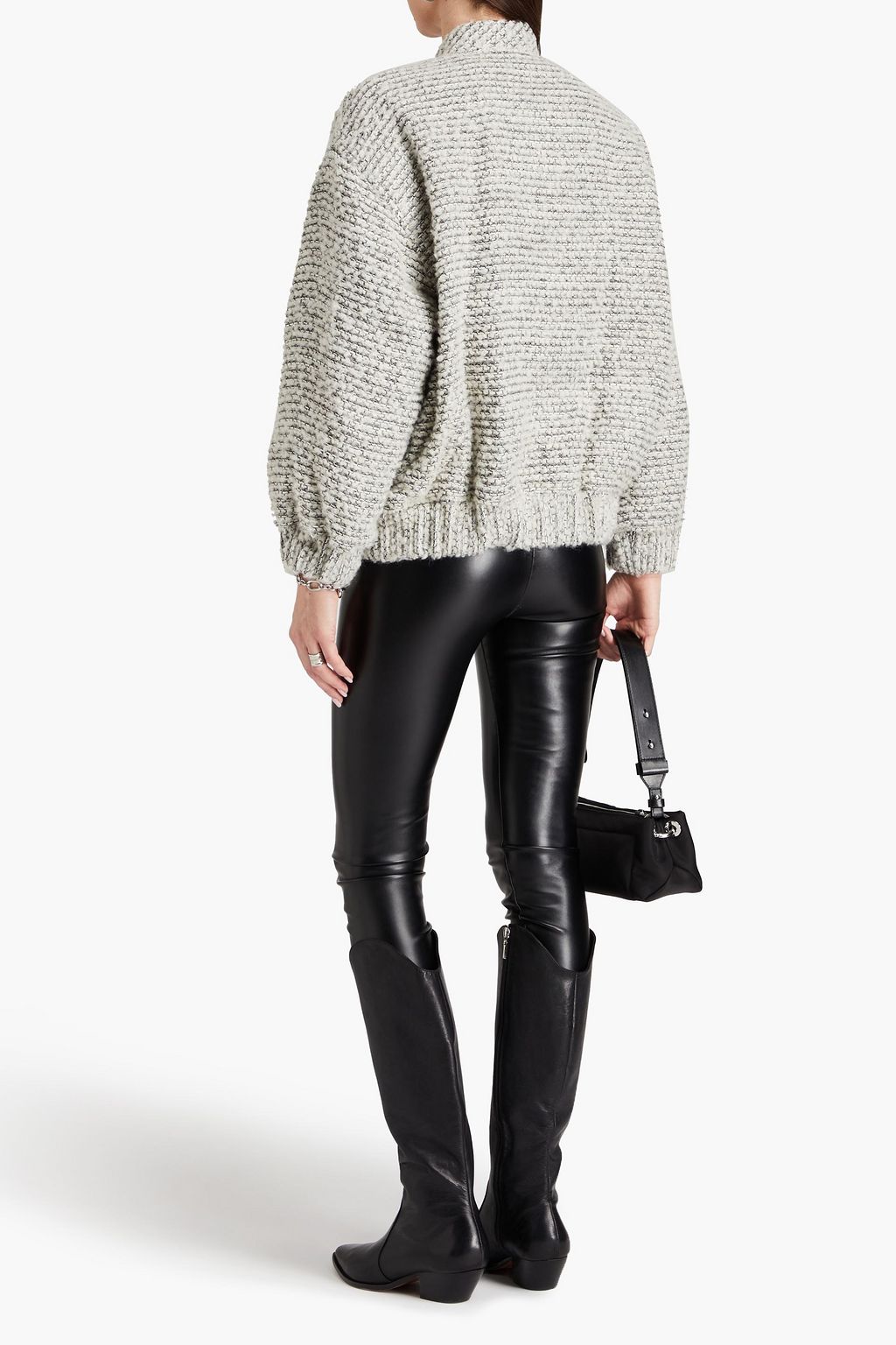IRO Jacke aus Bouclé-Tweed aus einer Baumwoll-, Woll-Mohairmischung