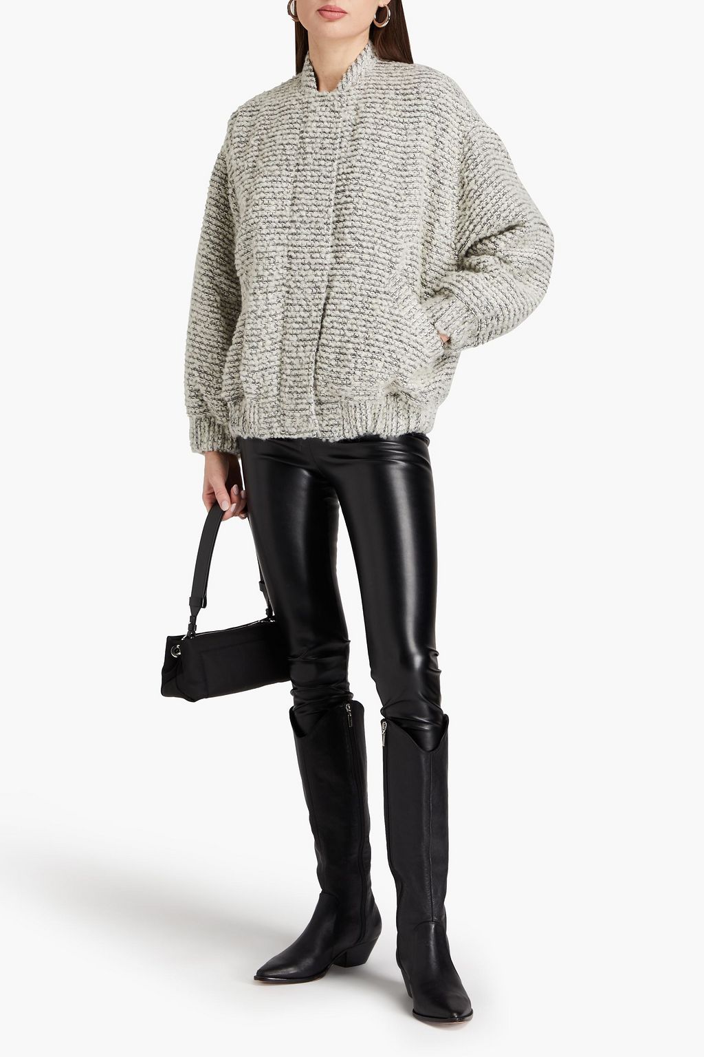 IRO Jacke aus Bouclé-Tweed aus einer Baumwoll-, Woll-Mohairmischung