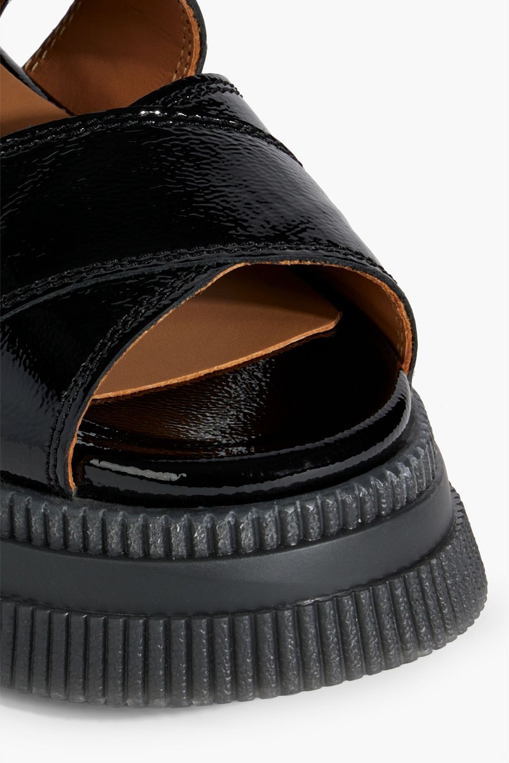 GANNI Patent-leather platform sandals