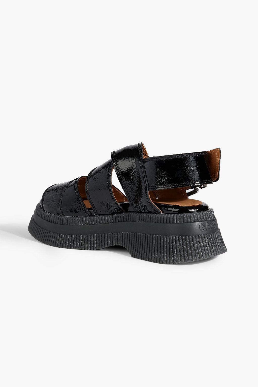 GANNI Patent-leather platform sandals