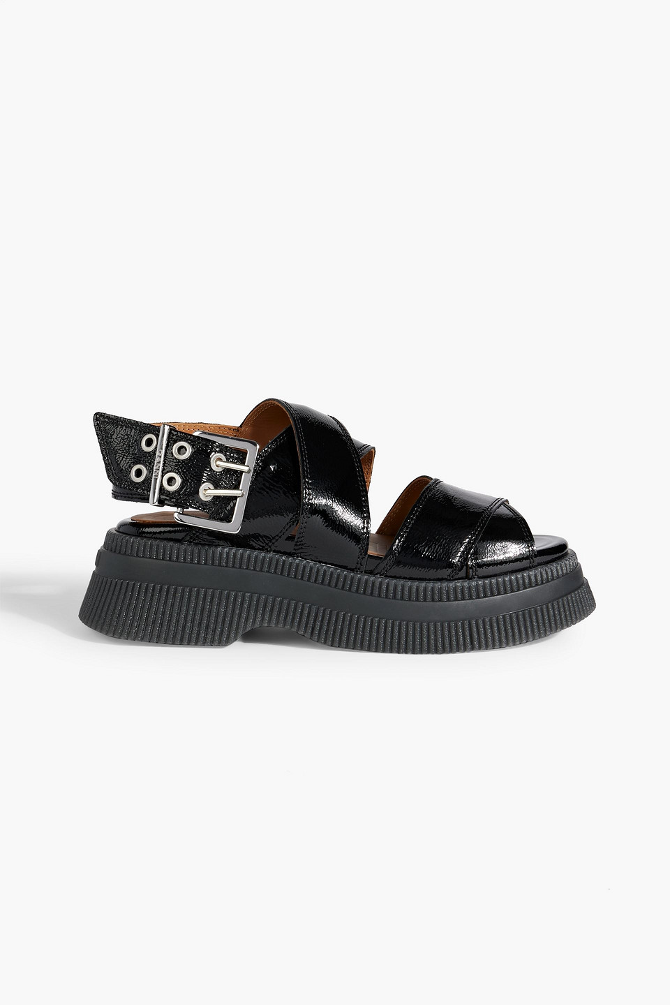 Ganni Black Platform Sandals