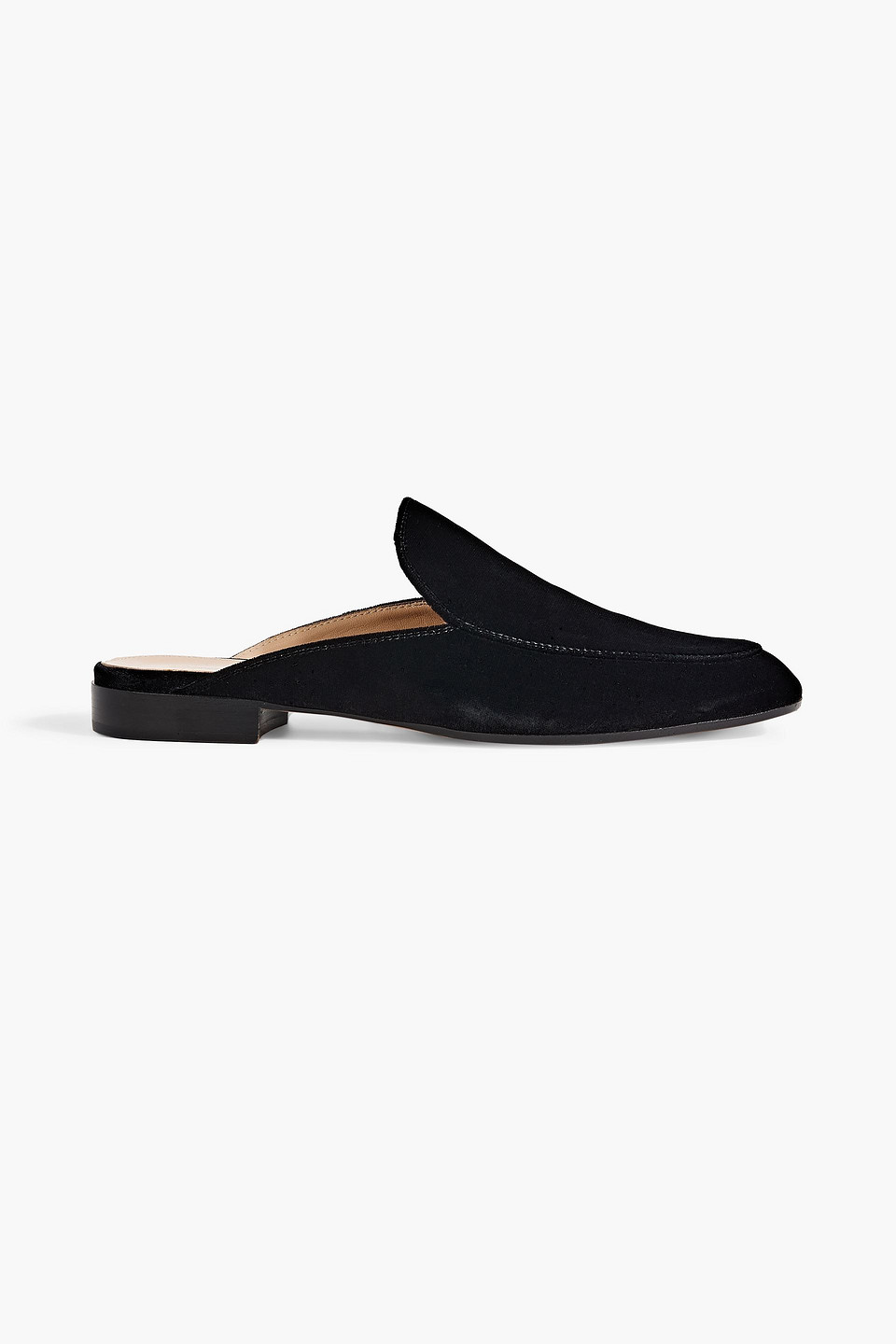 Gianvito Rossi Palau Velvet Slippers In Black